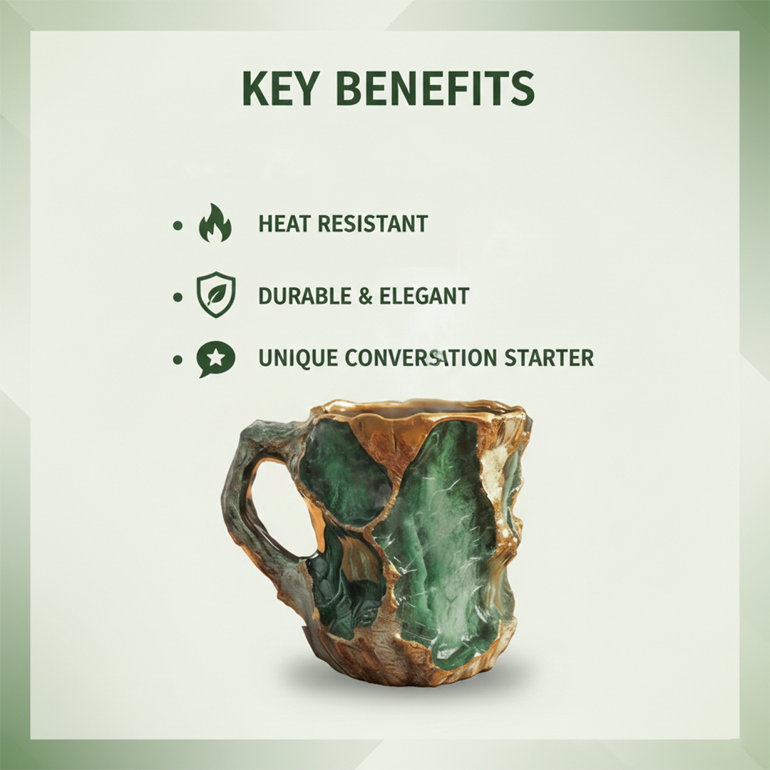 Crystal Coffee Mug - Heat Resistant - Modern Design