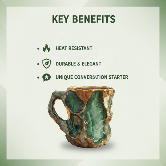 Crystal Coffee Mug - Heat Resistant - Modern Design
