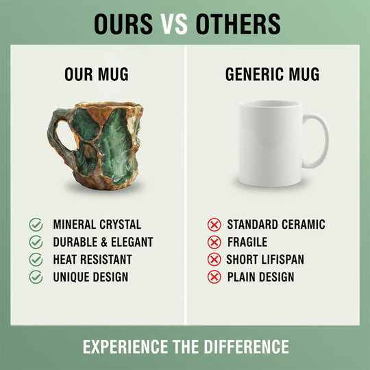 Crystal Coffee Mug - Heat Resistant - Modern Design