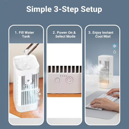 Desk Fan - Mist Spray - USB Powered