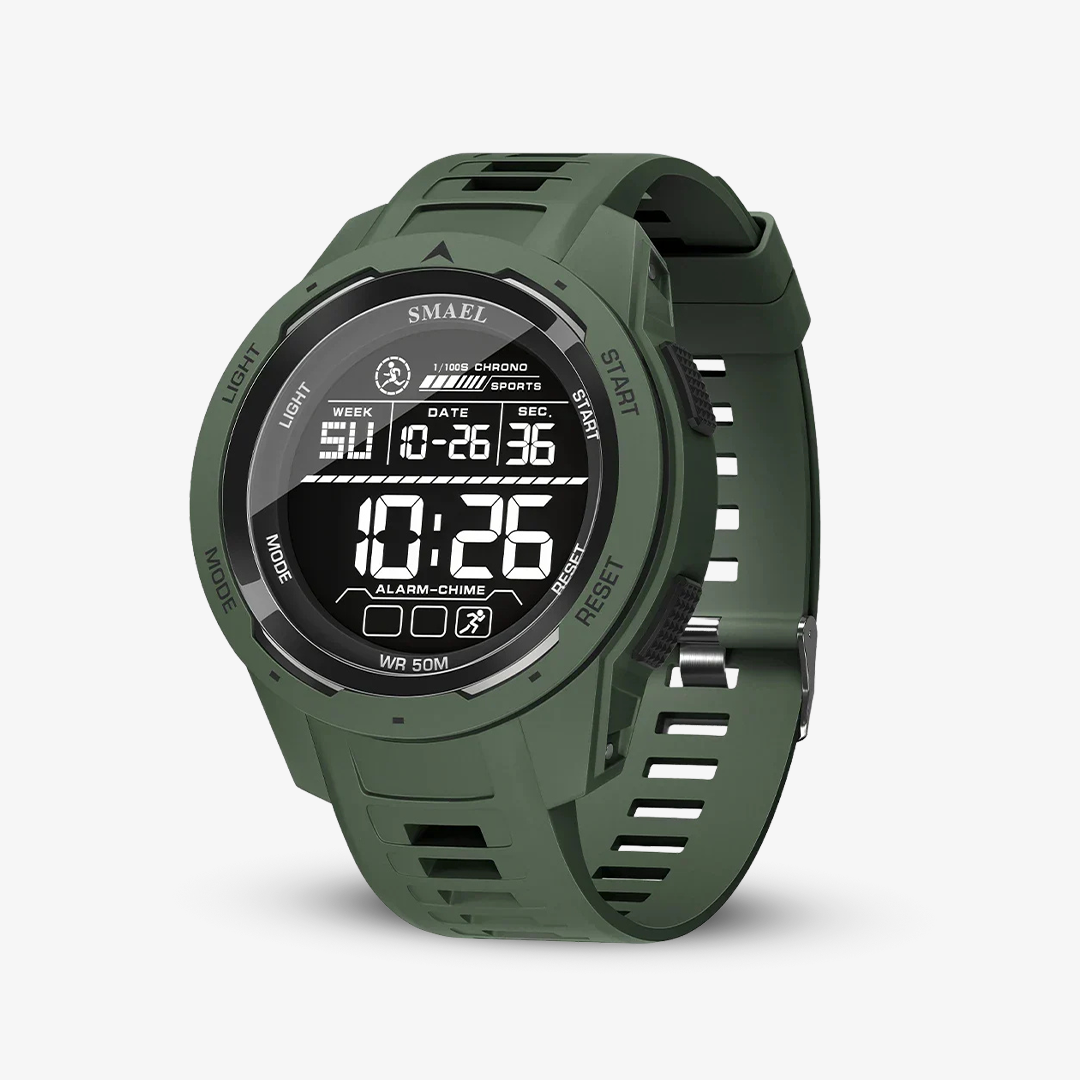 Digital Sports Watch - LED Display - Water Resistant
