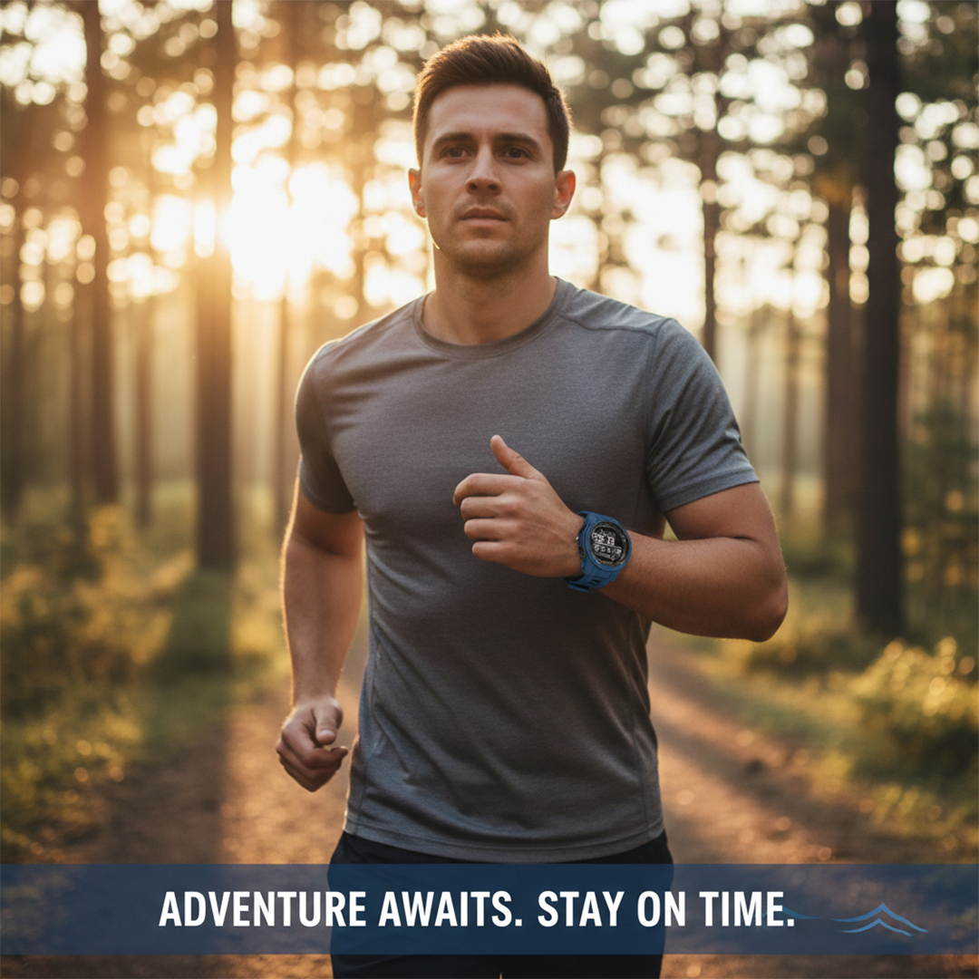 Digital Sports Watch - LED Display - Water Resistant