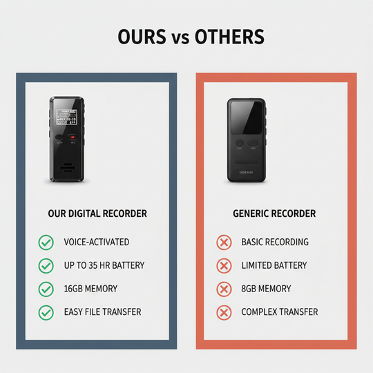 Digital Voice Recorder with Built - In Speaker and Voice Activation