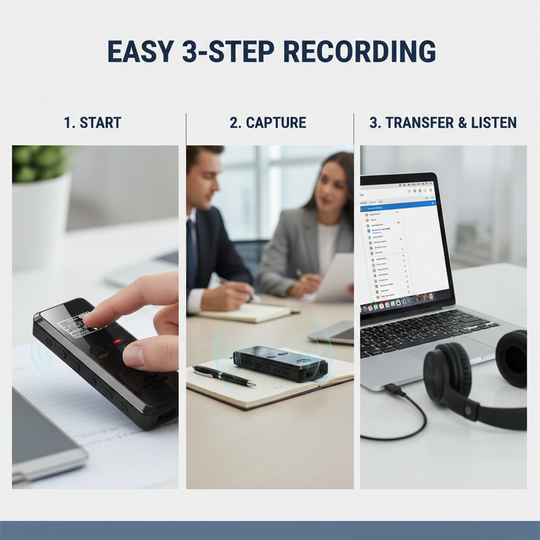 Digital Voice Recorder with Built - In Speaker and Voice Activation
