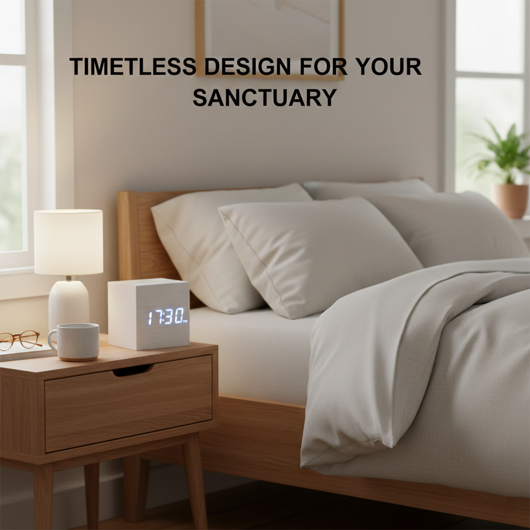 Digital Wood Clock - LED Display - Modern Design