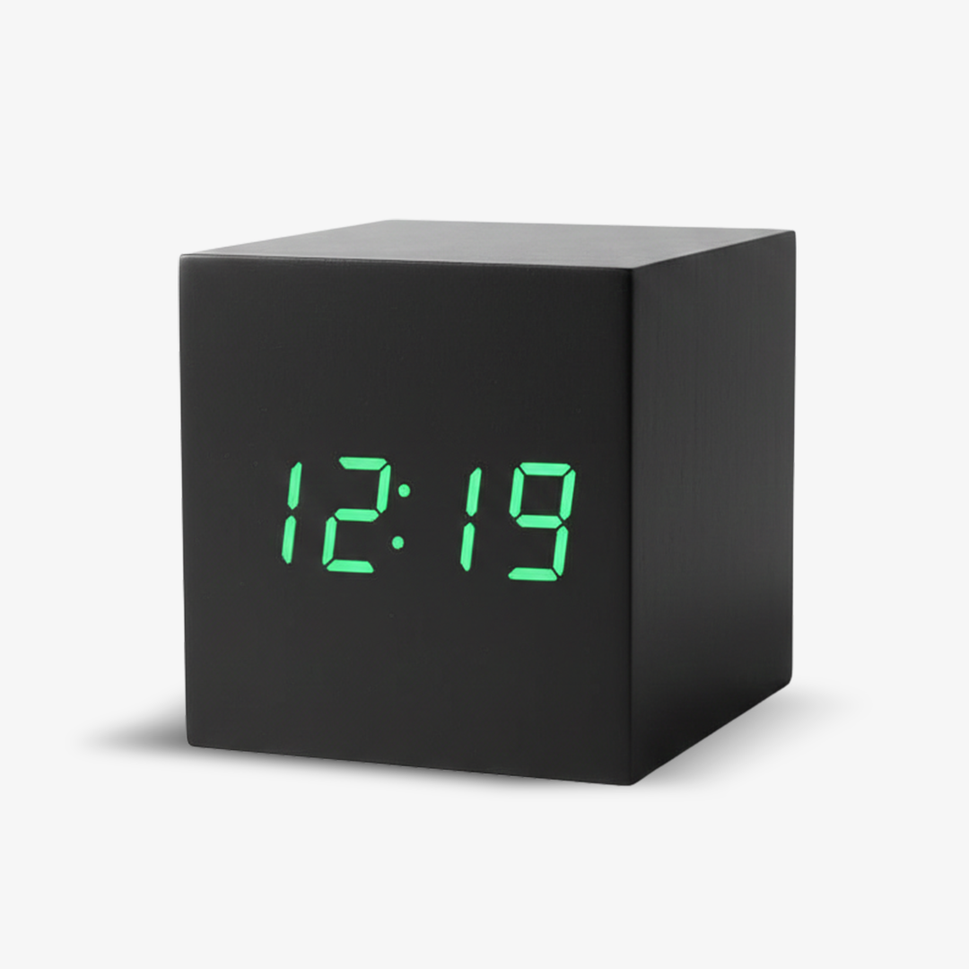 Digital Wood Clock - LED Display - Modern Design