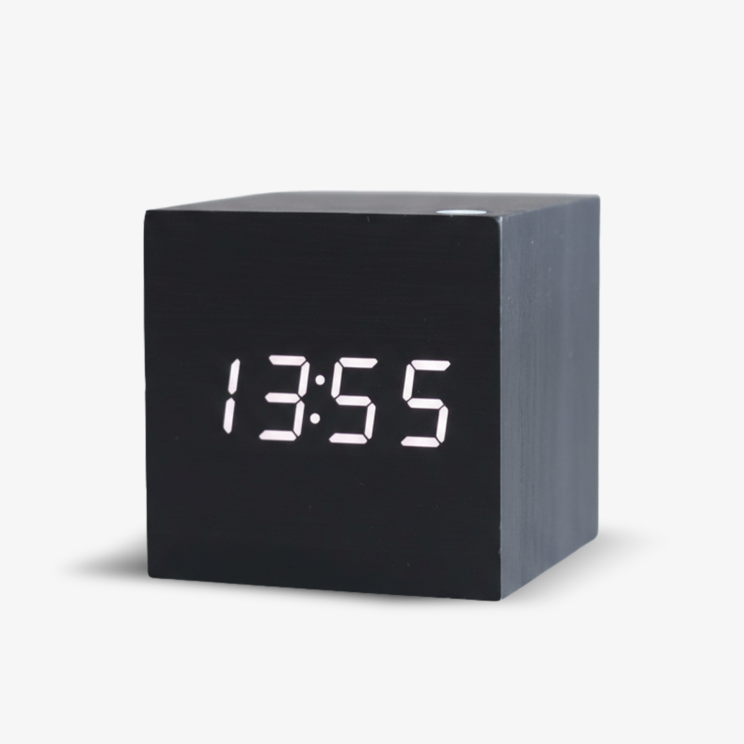 Digital Wood Clock - LED Display - Modern Design