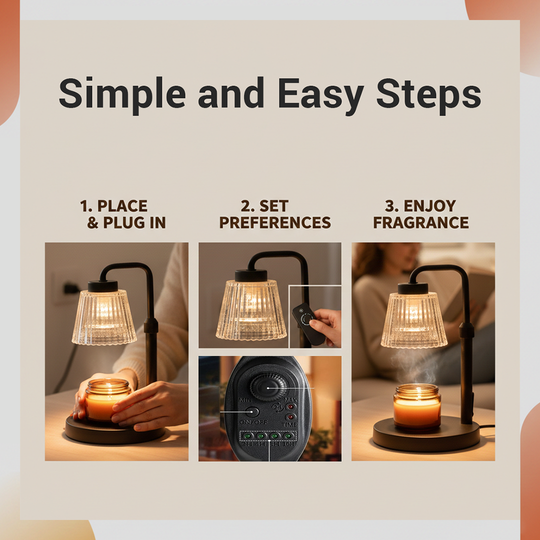 Dimmable Candle Lamp Warmer for Flame-Free Home Fragrance