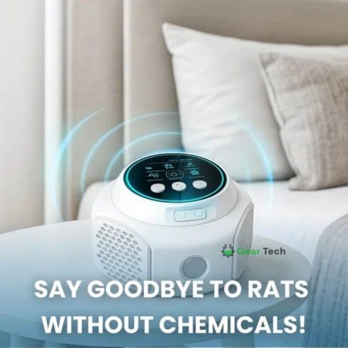 Plug-In Ultrasonic Rat Repellent | Chemical-Free, Silent Operation & Covers Up to 3200 sq. ft. for Indoor and Outdoor Use