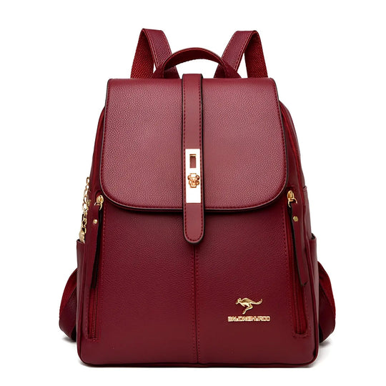 Luxurious and High-Quality Leather Women's Handbag - Alena Backpack