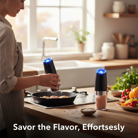 Electric Grinder - Salt Pepper - Adjustable Set