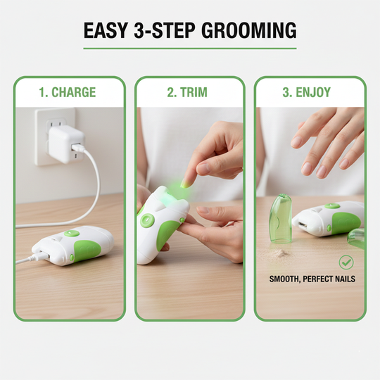 Electric Nail Clipper and Trimmer with LED Light and USB Rechargeable Design