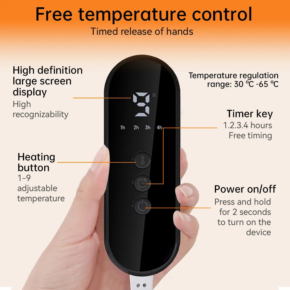 Electric Foot Warmer - Adjustable Temperature - Plush Surface