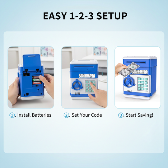 Electronic Piggy Bank - Code Lock - Kids Savings