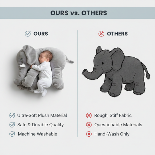 Elephant Pillow - Baby Plush - Nursery Cushion