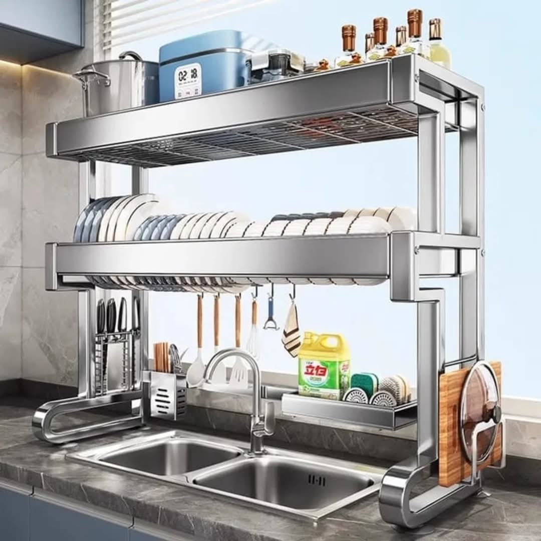 2-Tier Over-the-Sink Dish Rack