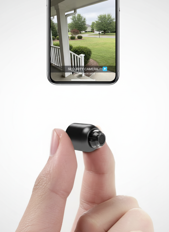 2-Pack Mini WiFi Security Camera | 1080P HD, 140° Wide-Angle, Night Vision, Motion Detection (32GB SD Included)