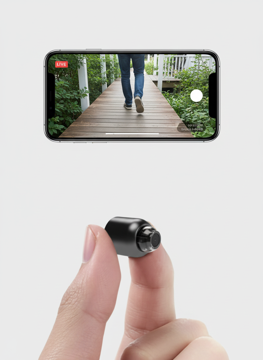 2-Pack Mini WiFi Security Camera | 1080P HD, 140° Wide-Angle, Night Vision, Motion Detection (32GB SD Included)