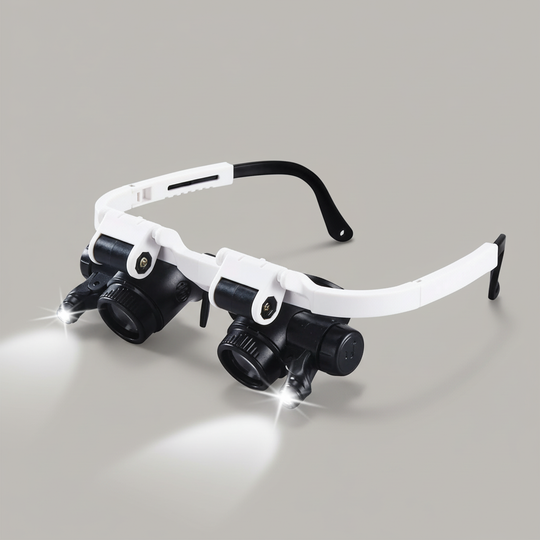Magnifying Glasses with LED Lamps for Dual Eyes