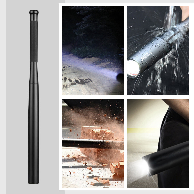 Baseball Bat Shaped LED Flashlight | Aluminium Alloy, 3 Lighting Modes | Emergency & Utility Use