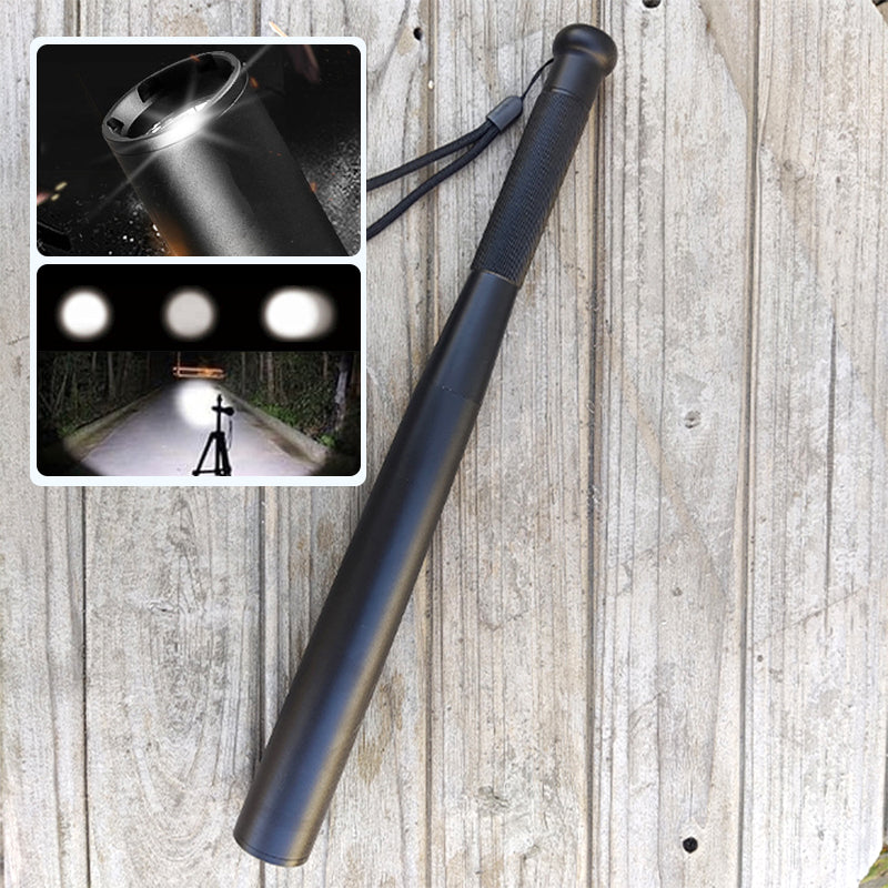 Baseball Bat Shaped LED Flashlight | Aluminium Alloy, 3 Lighting Modes | Emergency & Utility Use