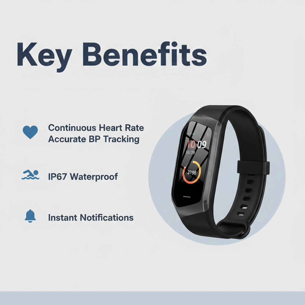 Fitness Tracker Watch - Activity Monitoring - Wrist Display