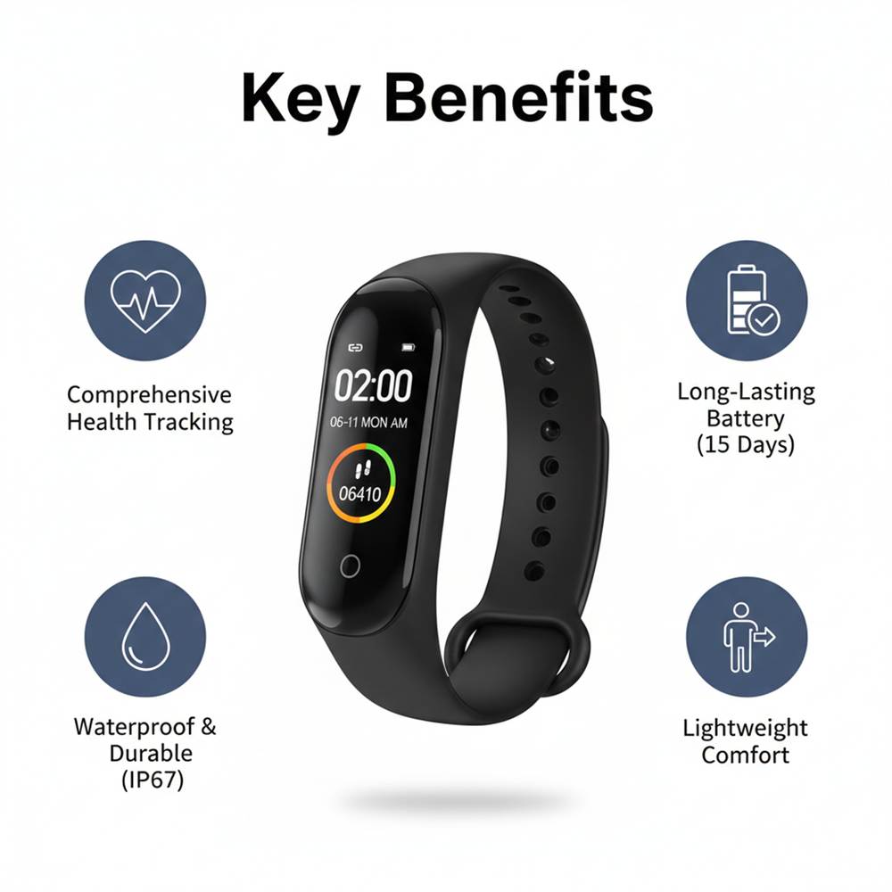 Fitness Tracker Watch - Sleep Monitoring - Health Tracking