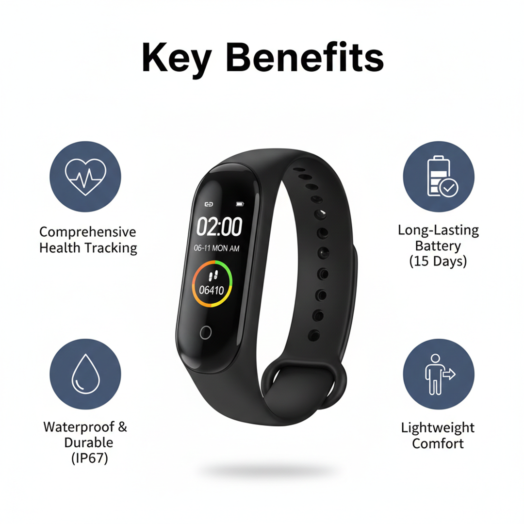 Fitness Tracker Watch - Sleep Monitoring - Health Tracking