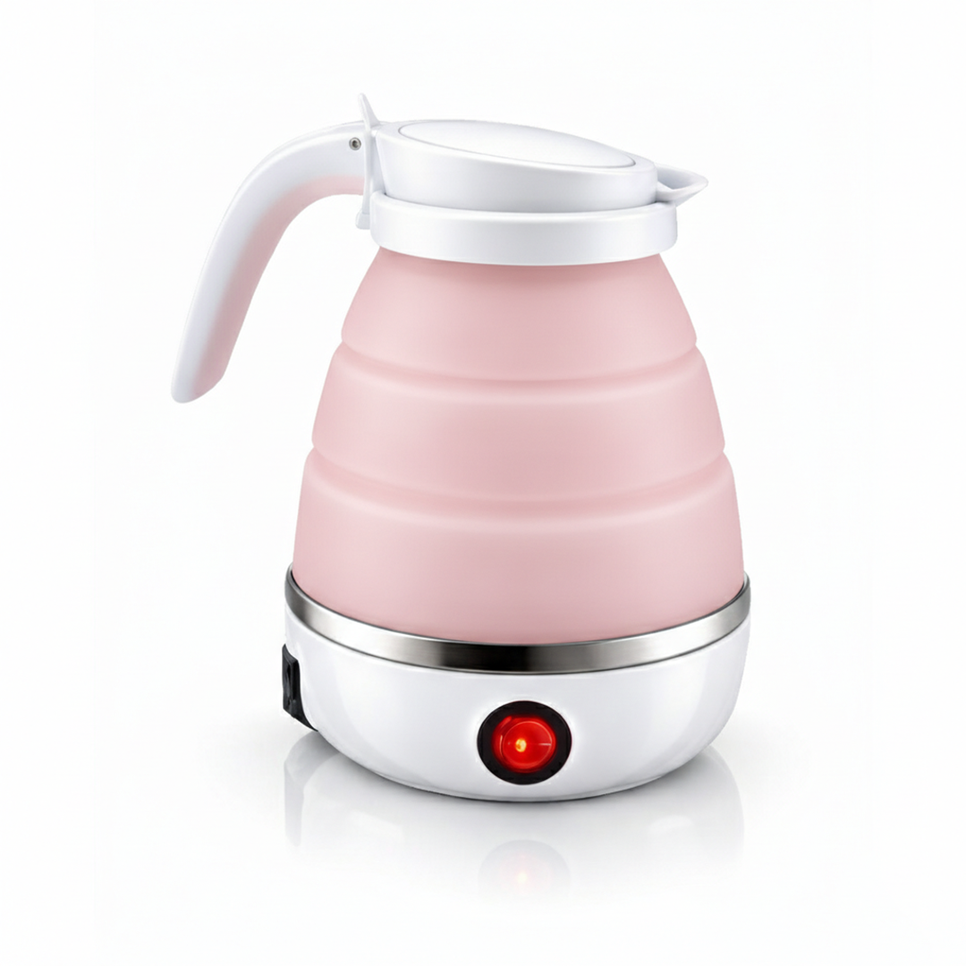 Foldable Electric Travel Kettle - Collapsible Silicone Hot Water Boiler