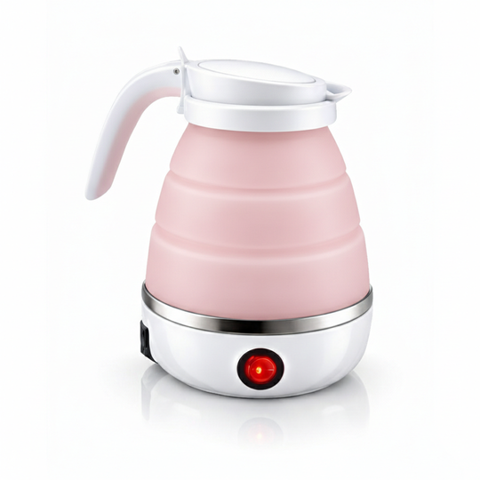 Foldable Electric Travel Kettle - Collapsible Silicone Hot Water Boiler