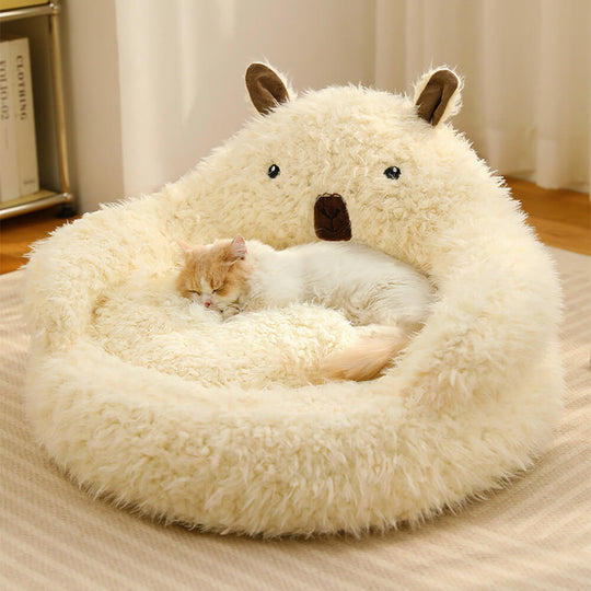 Alpaca-Shaped Fluffy Warm Detachable Dog and Cat Bed