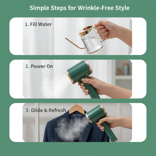Garment Steamer - Portable Handheld - Compact Design