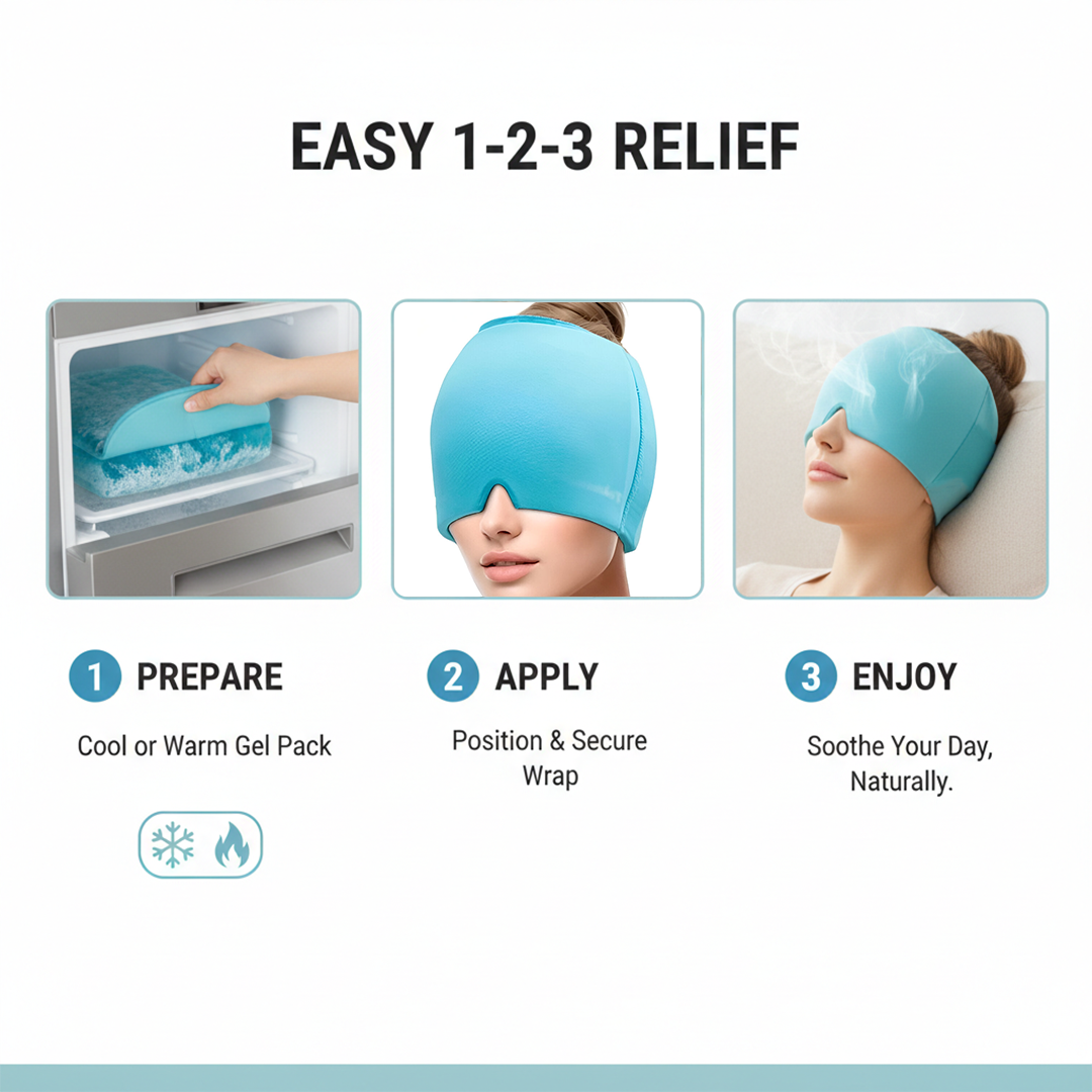 Gel Head Wrap - Reusable Pack - Adjustable Strap