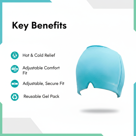 Gel Head Wrap - Reusable Pack - Adjustable Strap