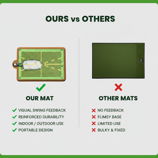 Golf Practice Mat - Swing Path - Sequin Surface