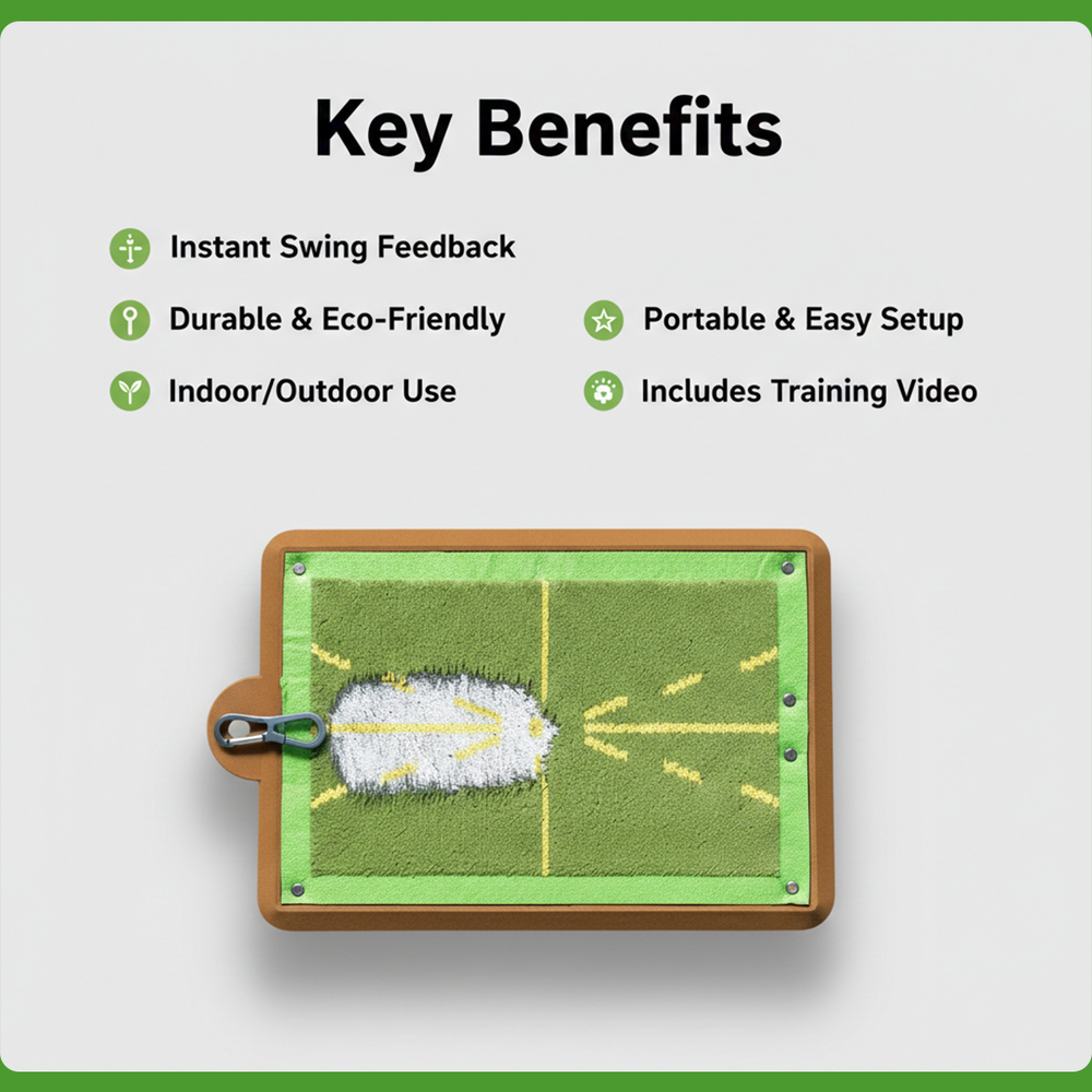 Golf Practice Mat - Swing Path - Sequin Surface