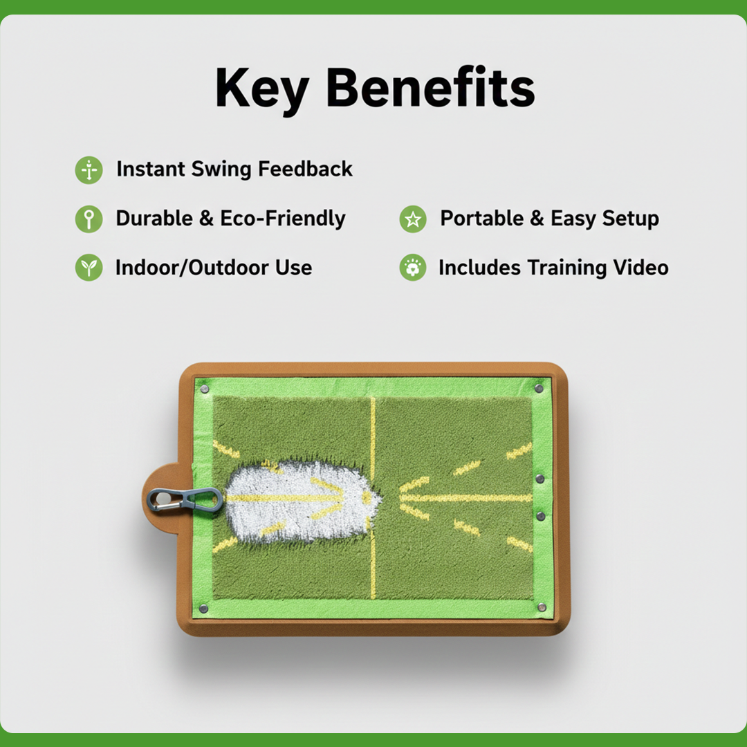 Golf Practice Mat - Swing Path - Sequin Surface