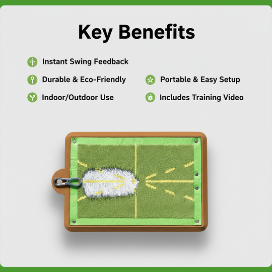Golf Practice Mat - Swing Path - Sequin Surface