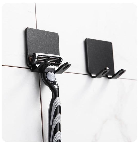 Punch-Free Razor Holder Storage Hook (1/2/3 Pieces) - Wall Mounted Men's Razor Shelf for the Bathroom