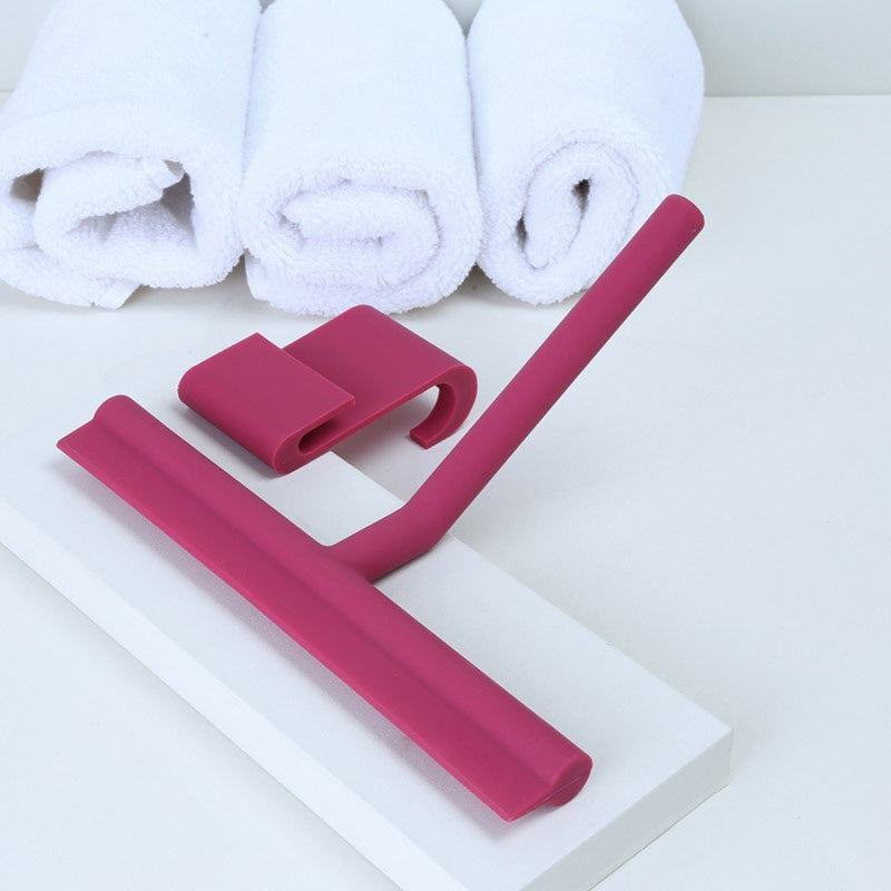 Retro Silicone Shower Wiper with Storage Holder