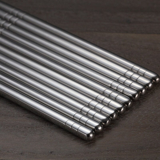Elegant Stainless Steel Chopsticks - Set of 5 Pairs