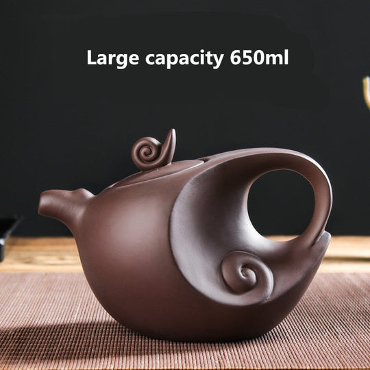 Large Capacity Handmade Purple Sand Teapot Chinese Tea Set Yixing Zisha Zhu Clay Ball Filter Bubble Teapot Moon Pot