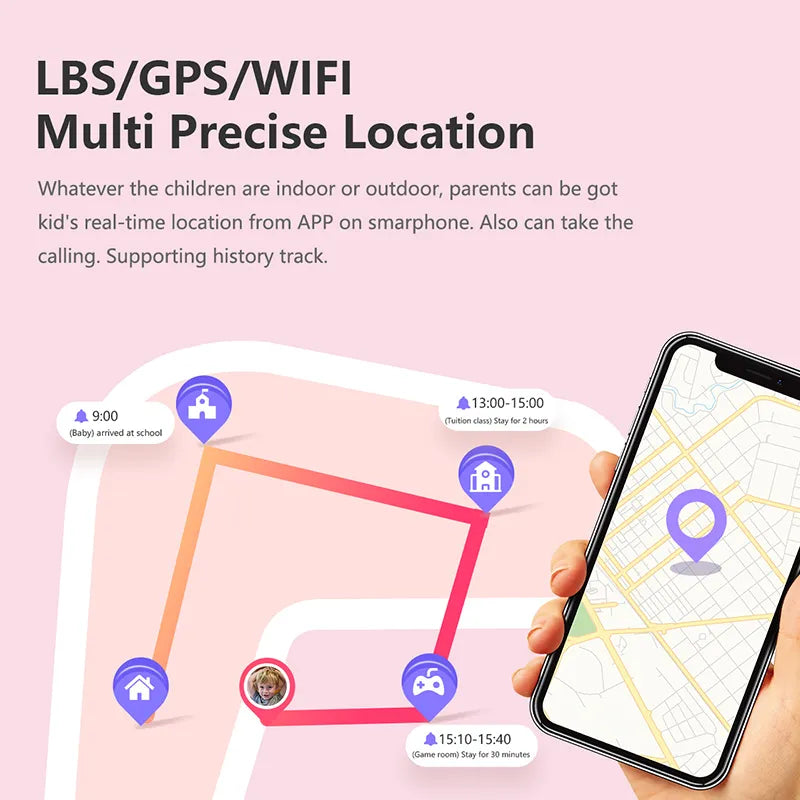 LT21 4G Kids Smartwatch with GPS, WiFi, Video Call, SOS, IP67 Waterproof - Kids Safety Tracker and Location Monitoring Mobile Phone Watch
