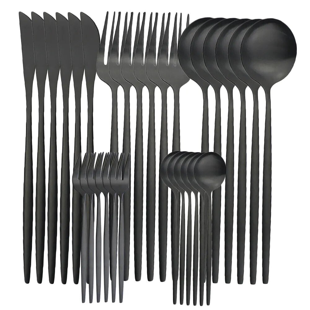 High-Quality Stainless Steel Cutlery Set for 6 People - Elegant Cutlery Collection