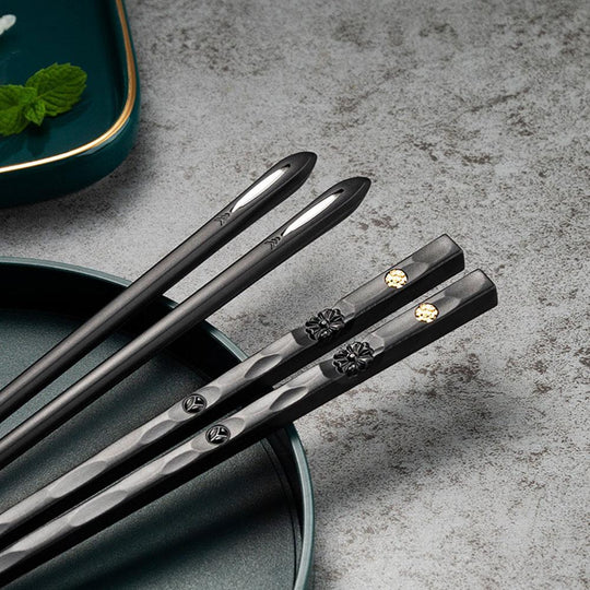 Luxurious Chopstick Set with Refined Designs (5 Pairs)