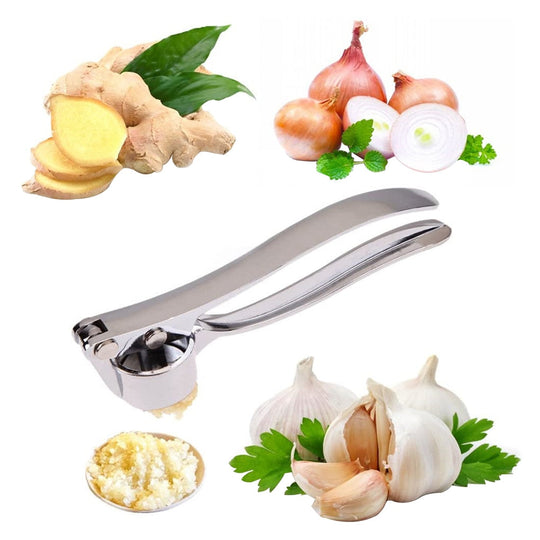 Stainless Steel Garlic Press Chopper: Premium Hand Mill & Masher for Effortless Garlic Preparation in the Kitchen