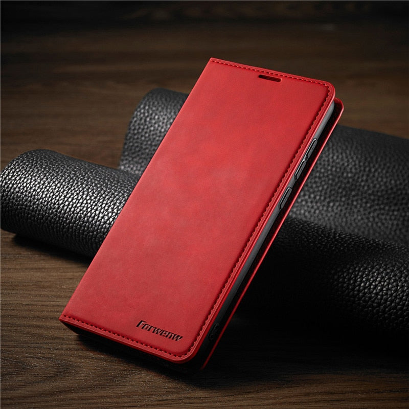 Magnetic Leather Bag for Stylish Protection