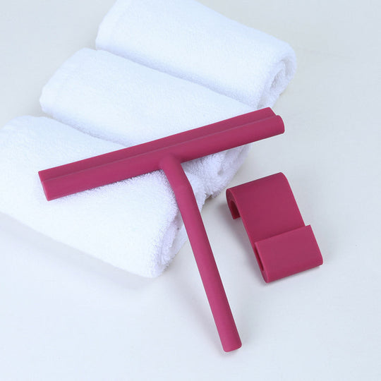 Retro Silicone Shower Wiper with Storage Holder