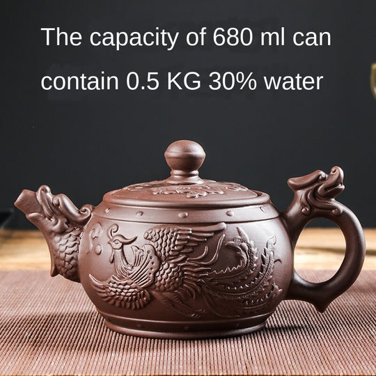 Large Capacity Handmade Purple Sand Teapot Chinese Tea Set Yixing Zisha Zhu Clay Ball Filter Bubble Teapot Moon Pot