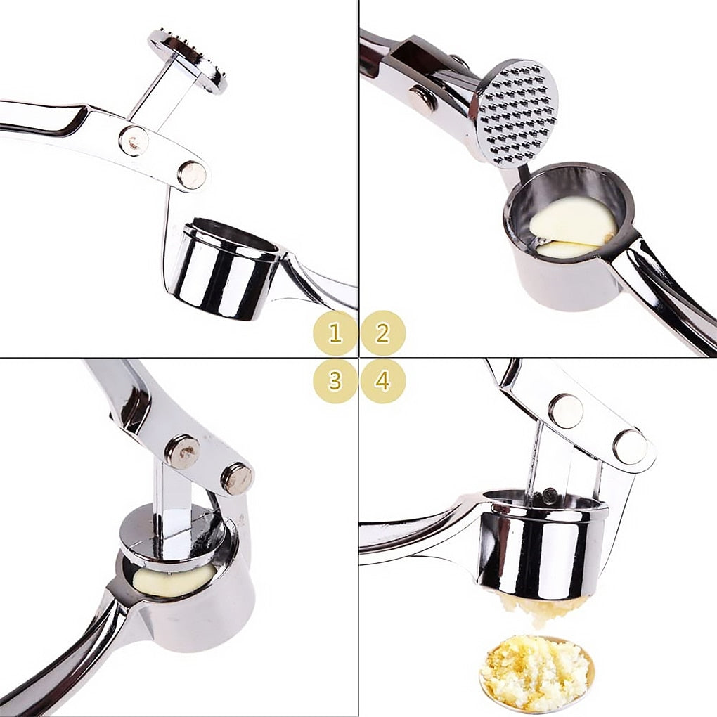 Stainless Steel Garlic Press Chopper: Premium Hand Mill & Masher for Effortless Garlic Preparation in the Kitchen